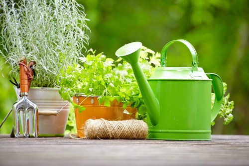 Charity partnership items prepared for reuse from a gardening project